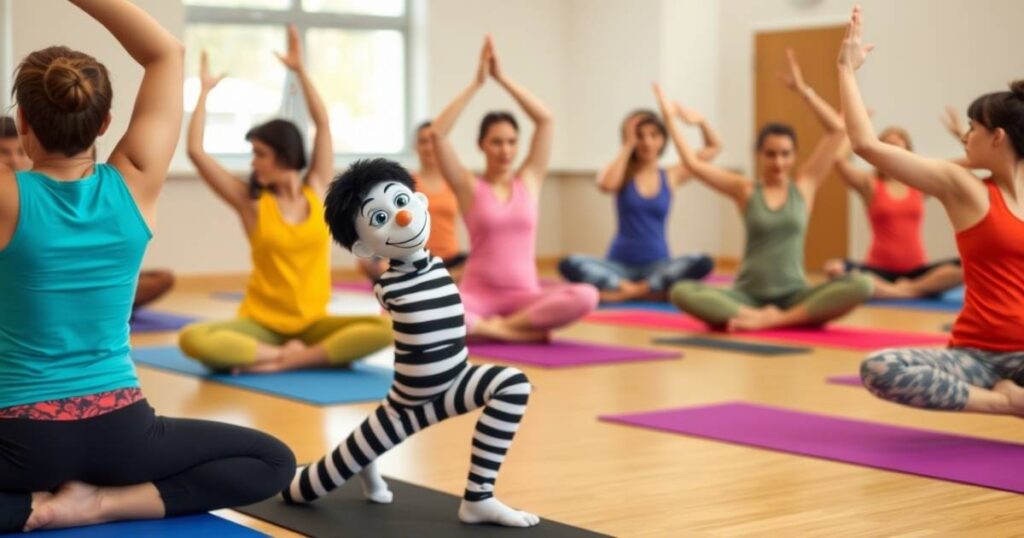 The Mime’s Silent Yoga Class